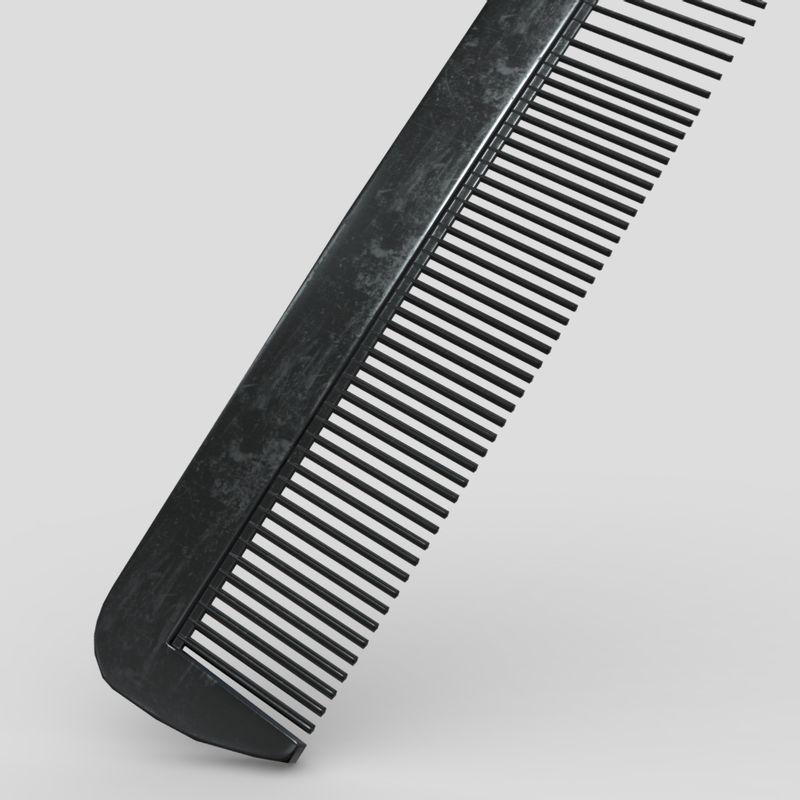 Hair Comb 3 - low poly PBR 3d model