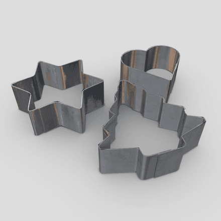 Cookie Cutters - low poly PBR 3d model