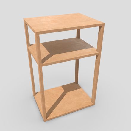 CC0 - Shelf 3 - low poly PBR 3d model