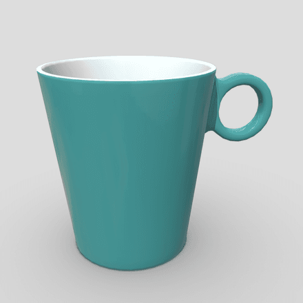 Mug 6 - low poly PBR 3d model