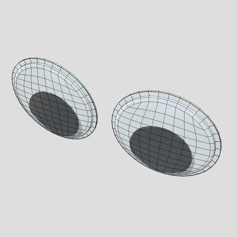 Wiggle Eyes - low poly PBR 3d model
