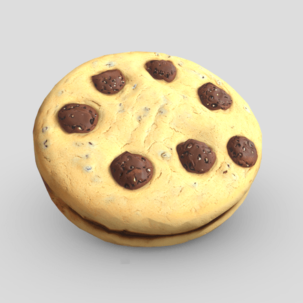 Cookie 2 - low poly PBR 3d model