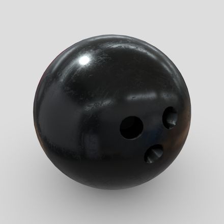 Bowling Ball - low poly PBR 3d model