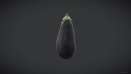 Eggplant - low poly PBR 3d model