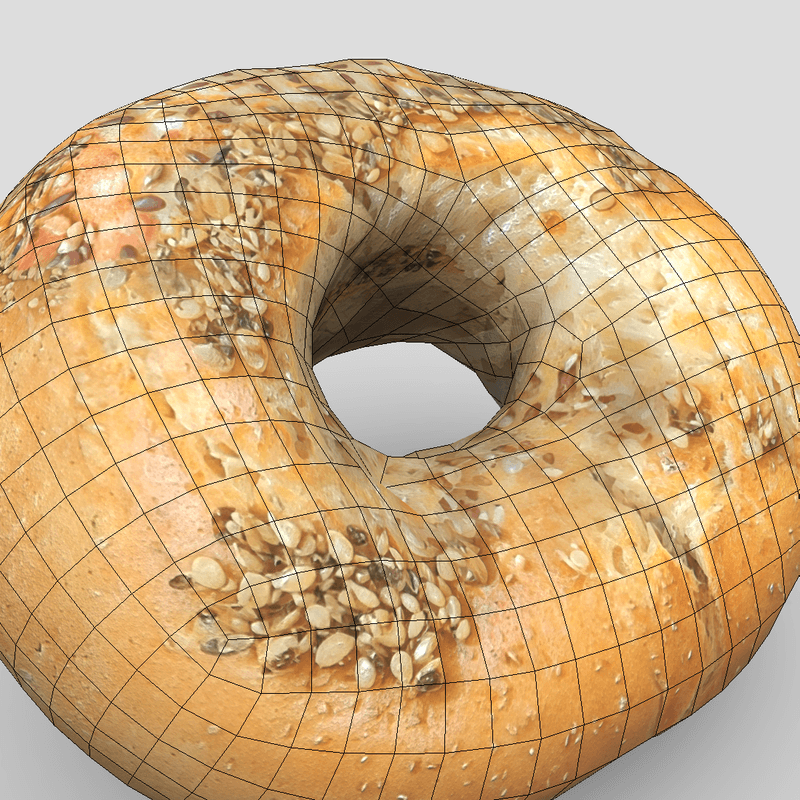 Bagel 3 - low poly PBR 3d model