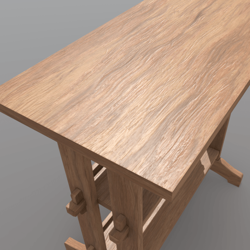 CC0 - Shelf - low poly PBR 3d model