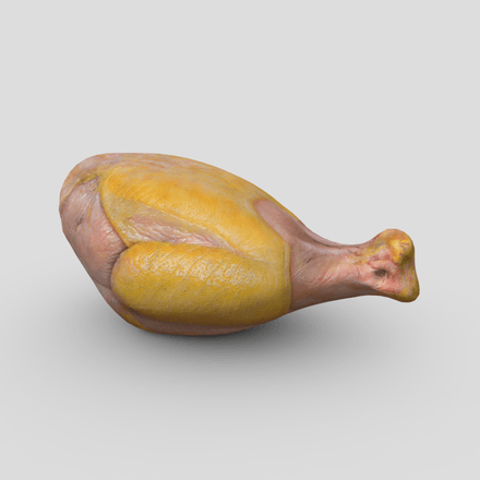 Fried Chicken Leg 2 - low poly PBR 3d model