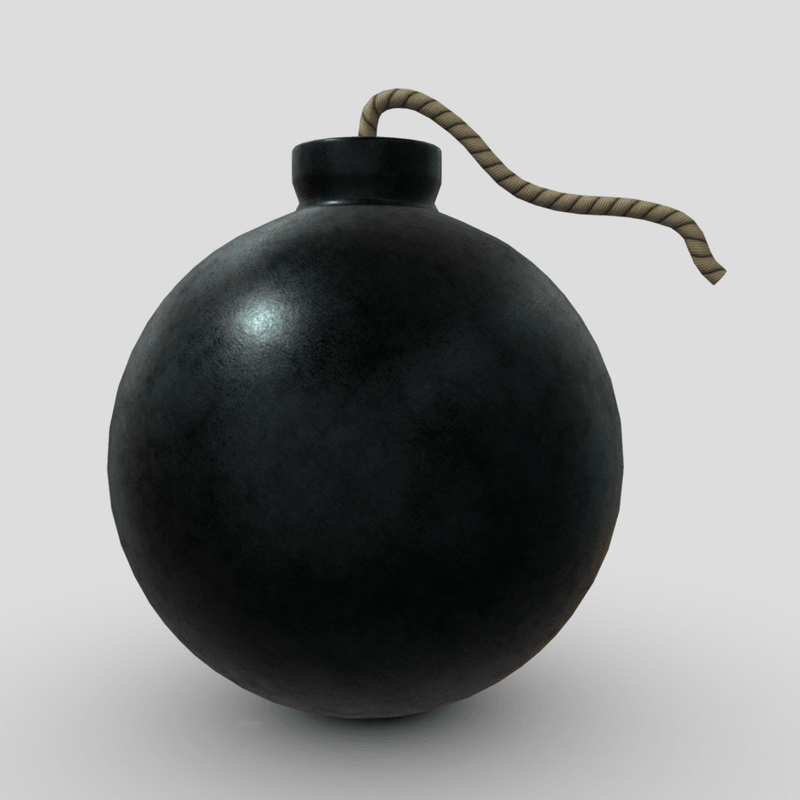 CC0 - Bomb - low poly PBR 3d model