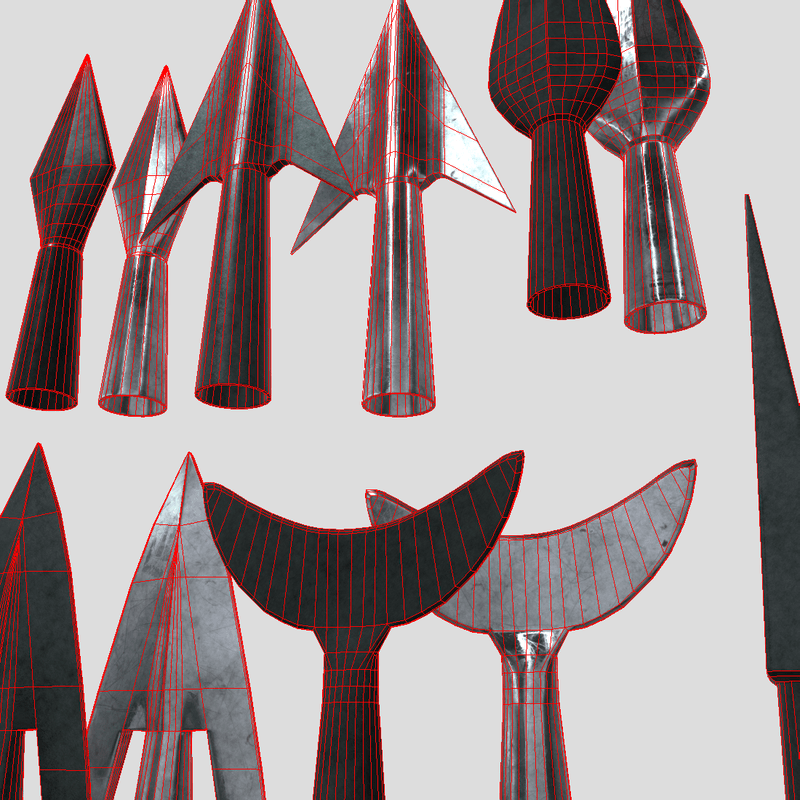 Arrowhead Pack - low poly PBR 3d model