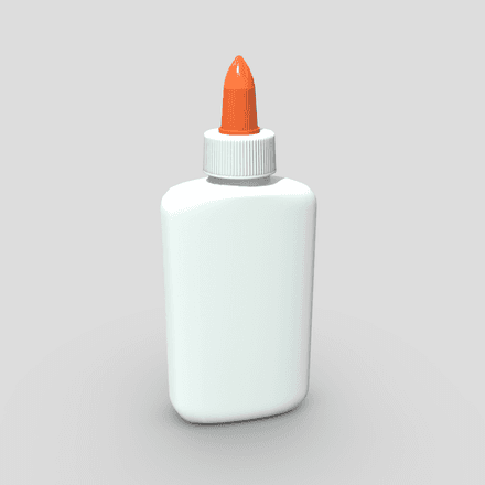 Glue Bottle - low poly PBR 3d model