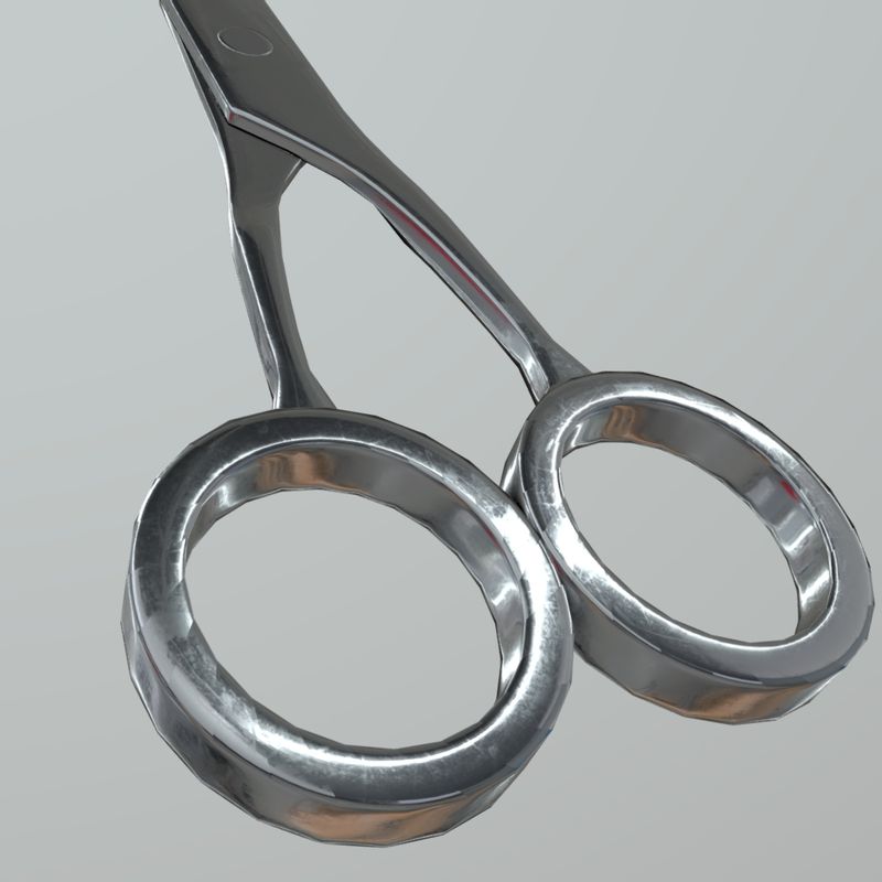 Scissors 3 - low poly PBR 3d model