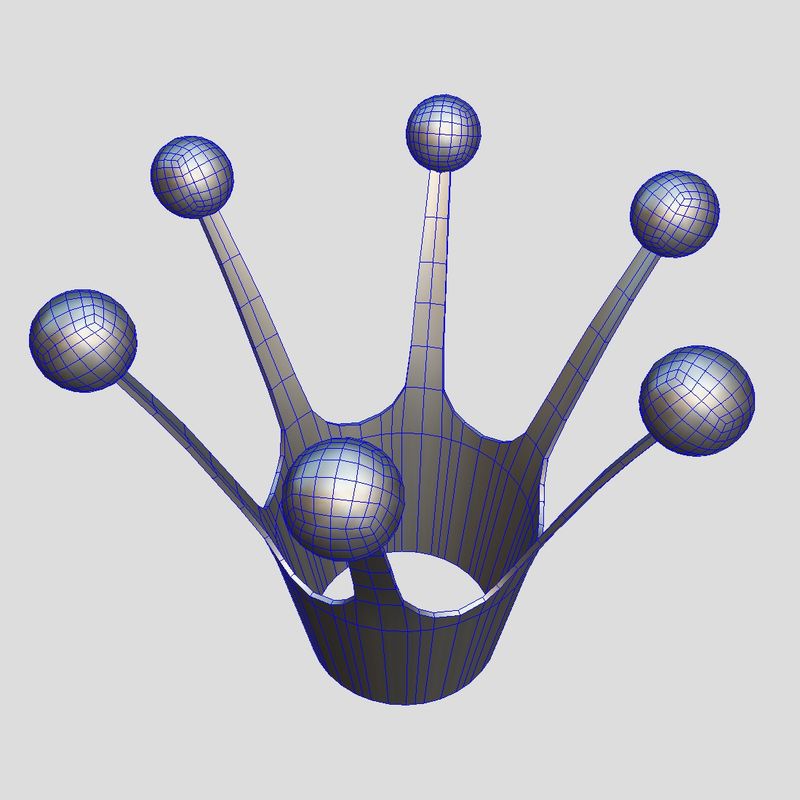 Crown - low poly PBR 3d model