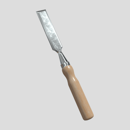 Chisel - low poly PBR 3d model