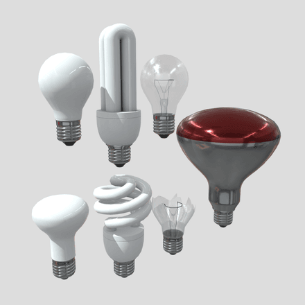 Light Bulb Pack - low poly PBR 3d model