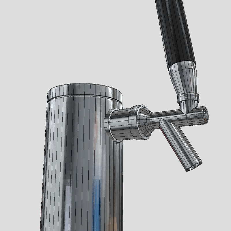 CC0 - Beer Tap - low poly PBR 3d model