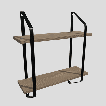 Wall Shelf 3 - low poly PBR 3d model