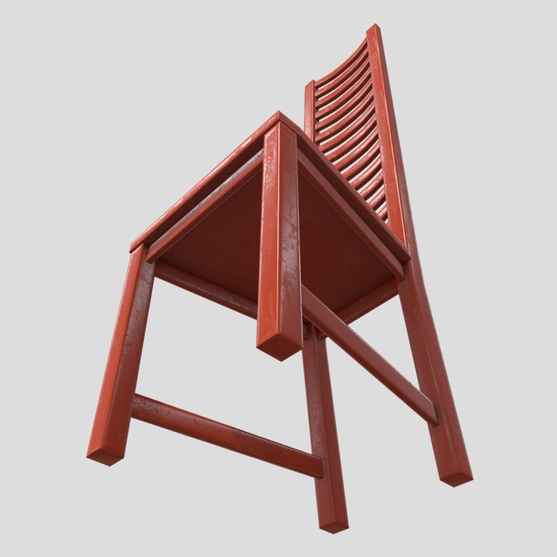 Chair 7 - low poly PBR 3d model