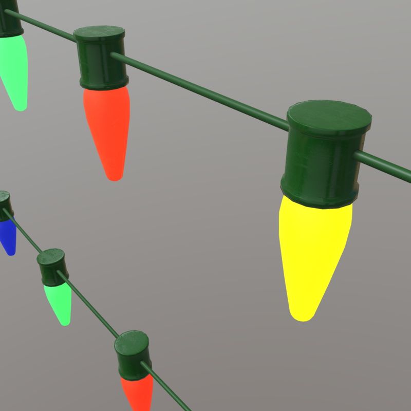 Fairy Lights - low poly PBR 3d model