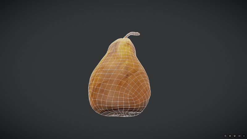 Rotten Pear - low poly PBR 3d model