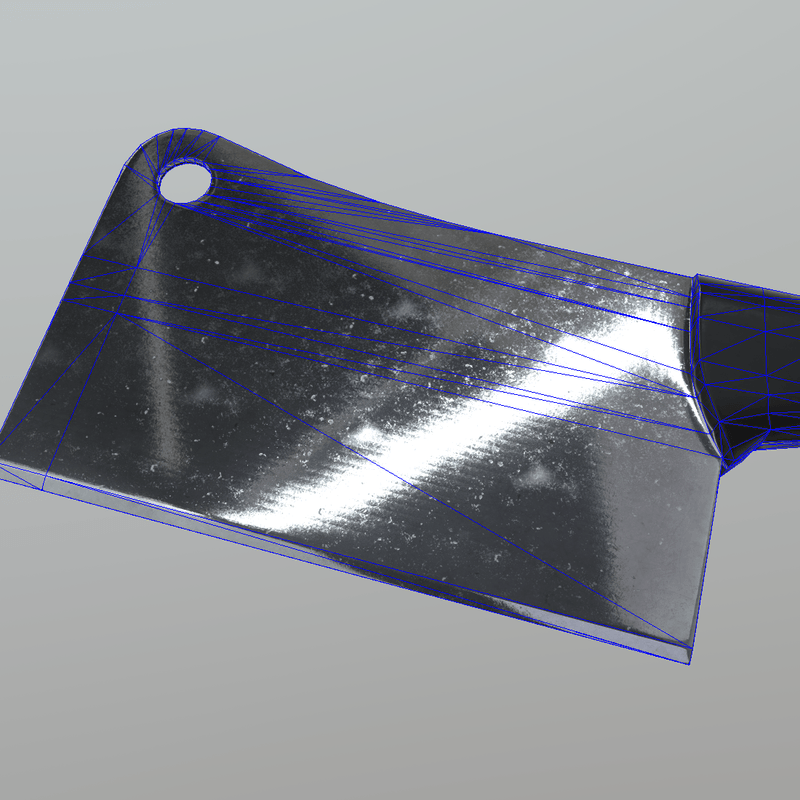 CC0 - Cleaver - low poly PBR 3d model