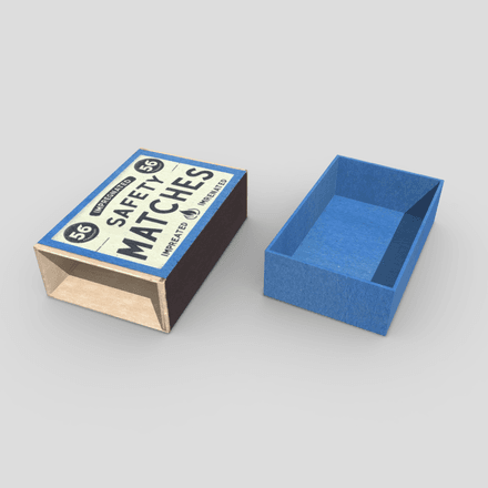 Match Box Open Empty - low poly PBR 3d model