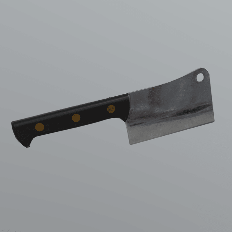 CC0 - Cleaver - low poly PBR 3d model