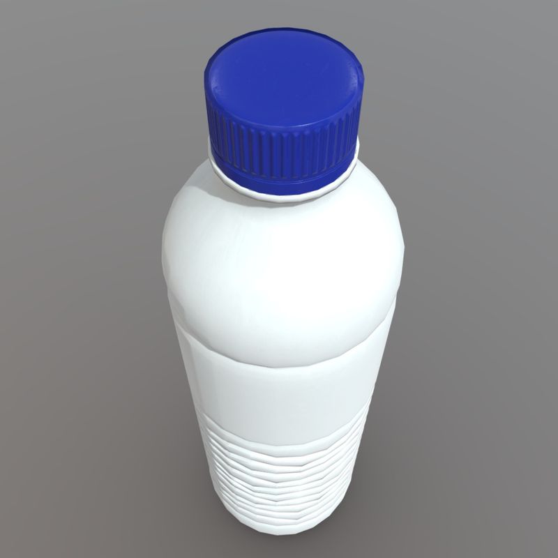 Plastic Bottle - low poly PBR 3d model