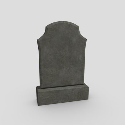 Tombstone 3 - low poly PBR 3d model