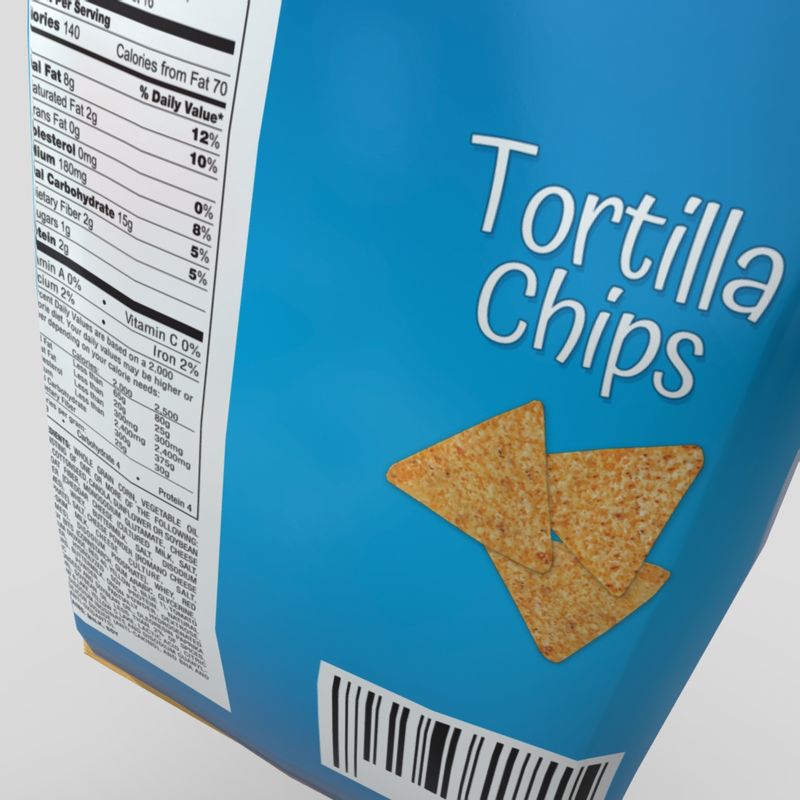 Tortilla Chips Bag - low poly PBR 3d model
