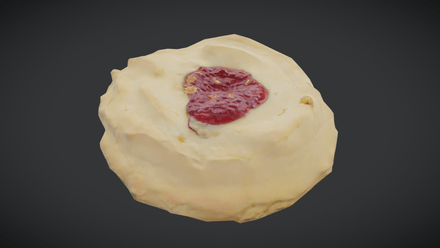 Thumbprint Cookie - low poly PBR 3d model