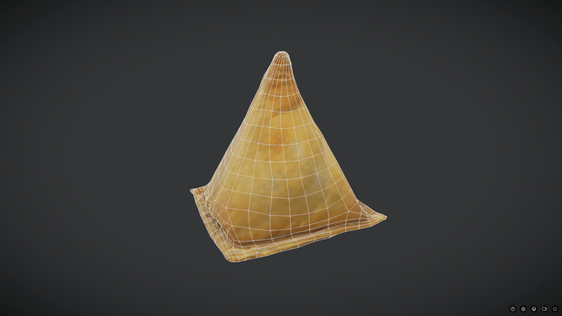 Samosa - low poly PBR 3d model