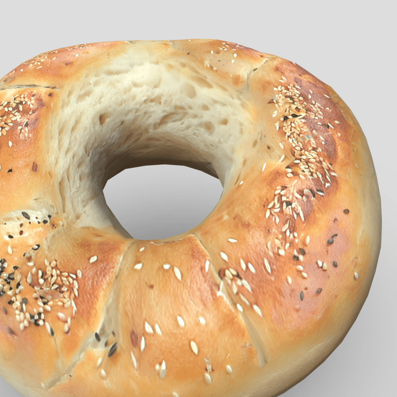 Bagel - low poly PBR 3d model