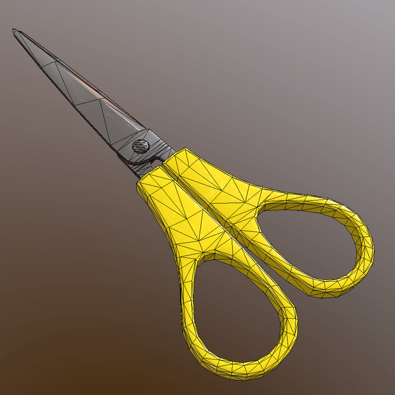 CC0 - Scissors - low poly PBR 3d model