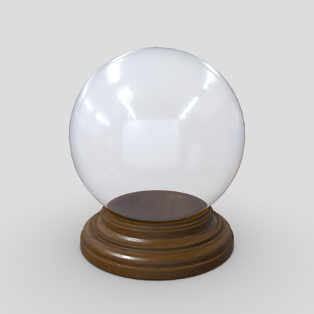 Glass Ball - low poly PBR 3d model