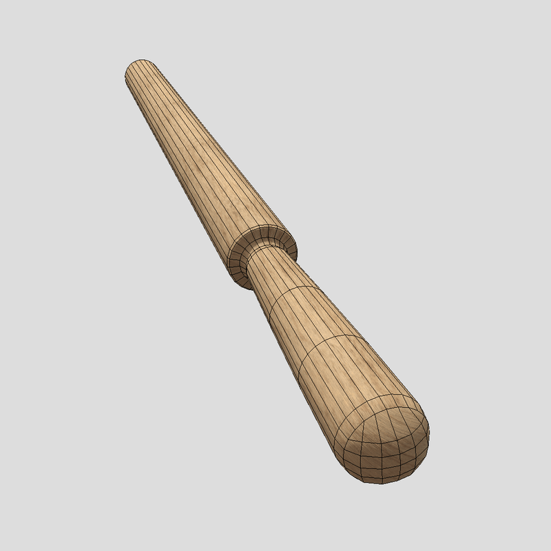 CC0 - Laundry Stick - lowpoly PBR 3d model