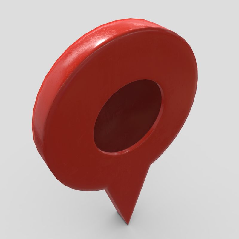 Map Pointer 4 - low poly PBR 3d model