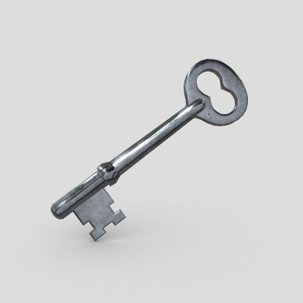 Key 4 - low poly PBR 3d model