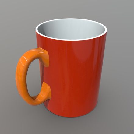 Mug 2 - low poly PBR 3d model