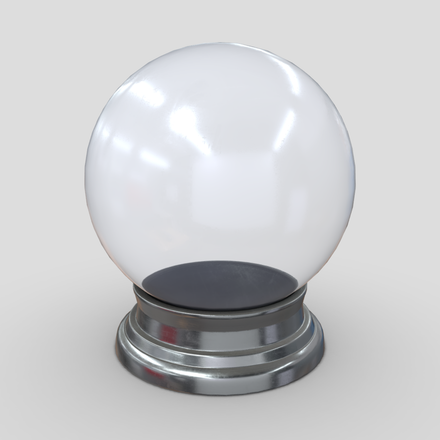 Glass Ball 3 - low poly PBR 3d model