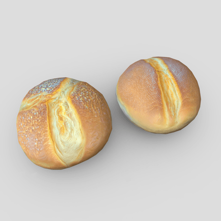 Brioche - low poly PBR 3d model