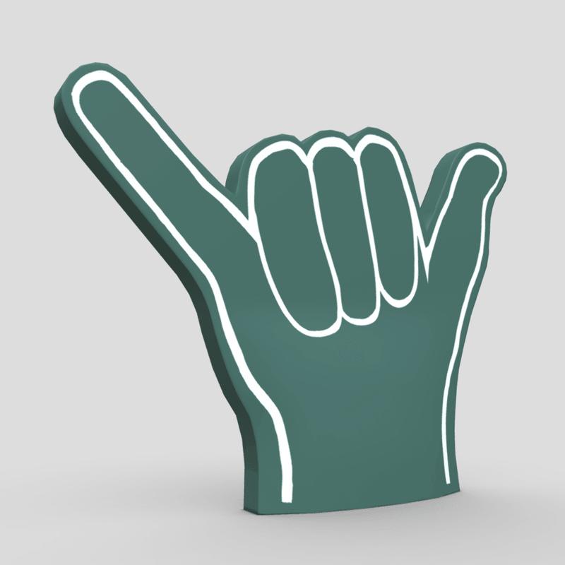 Foam Finger 4 - low poly PBR 3d model