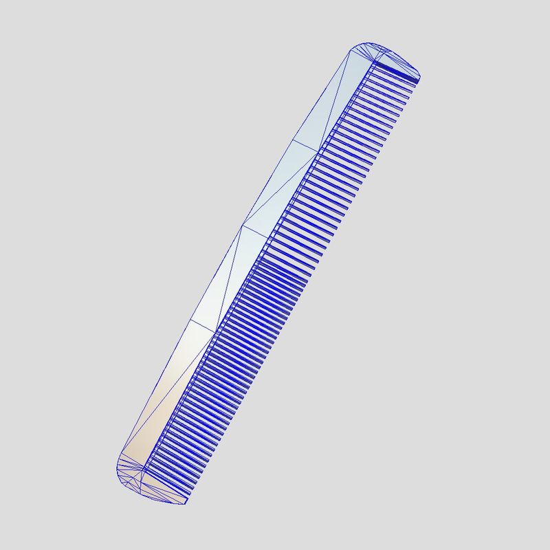 Hair Comb 3 - low poly PBR 3d model