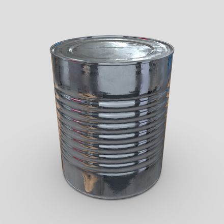 Tin Can 5 - low poly PBR 3d model