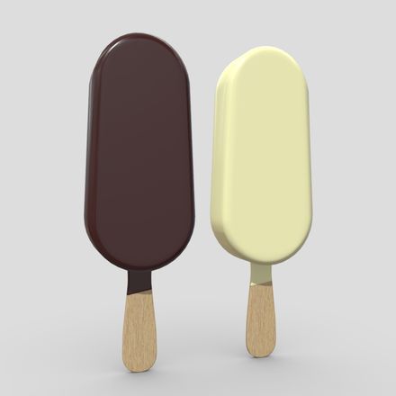 Popsicle - low poly PBR 3d model