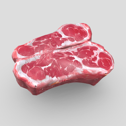 Raw Meat 2 - low poly PBR 3d model