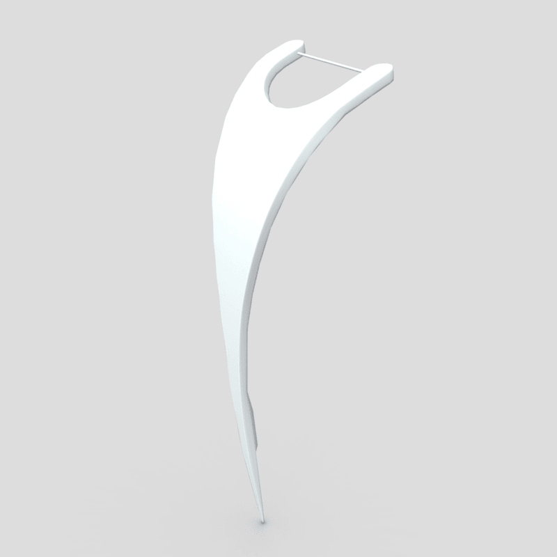 Dental Floss Pick 3 - low poly PBR 3d model