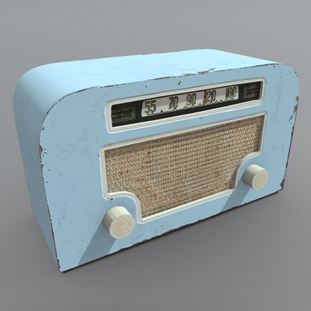 Radio - low poly PBR 3D Model