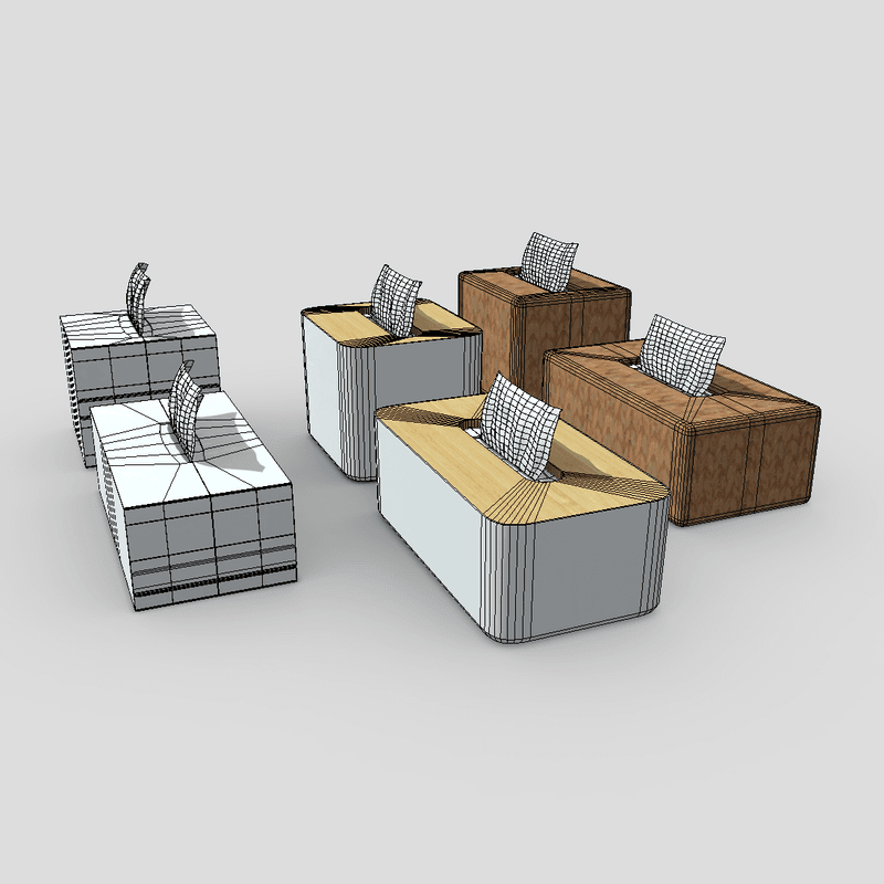 Tissue Box Pack - low poly PBR 3d model