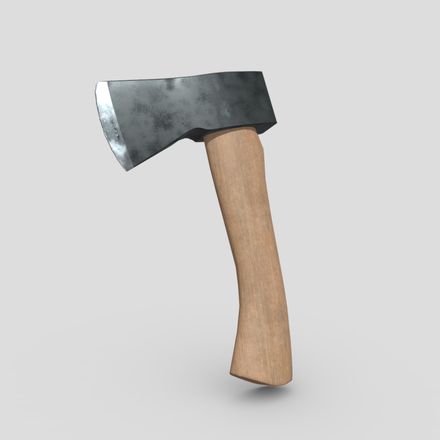 CC0 - Hatchet - low poly PBR 3d model