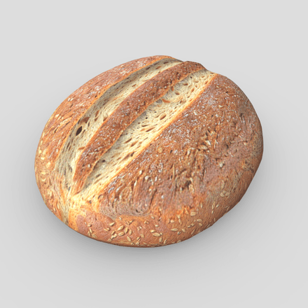 Rye Bread 3 - low poly PBR 3d model